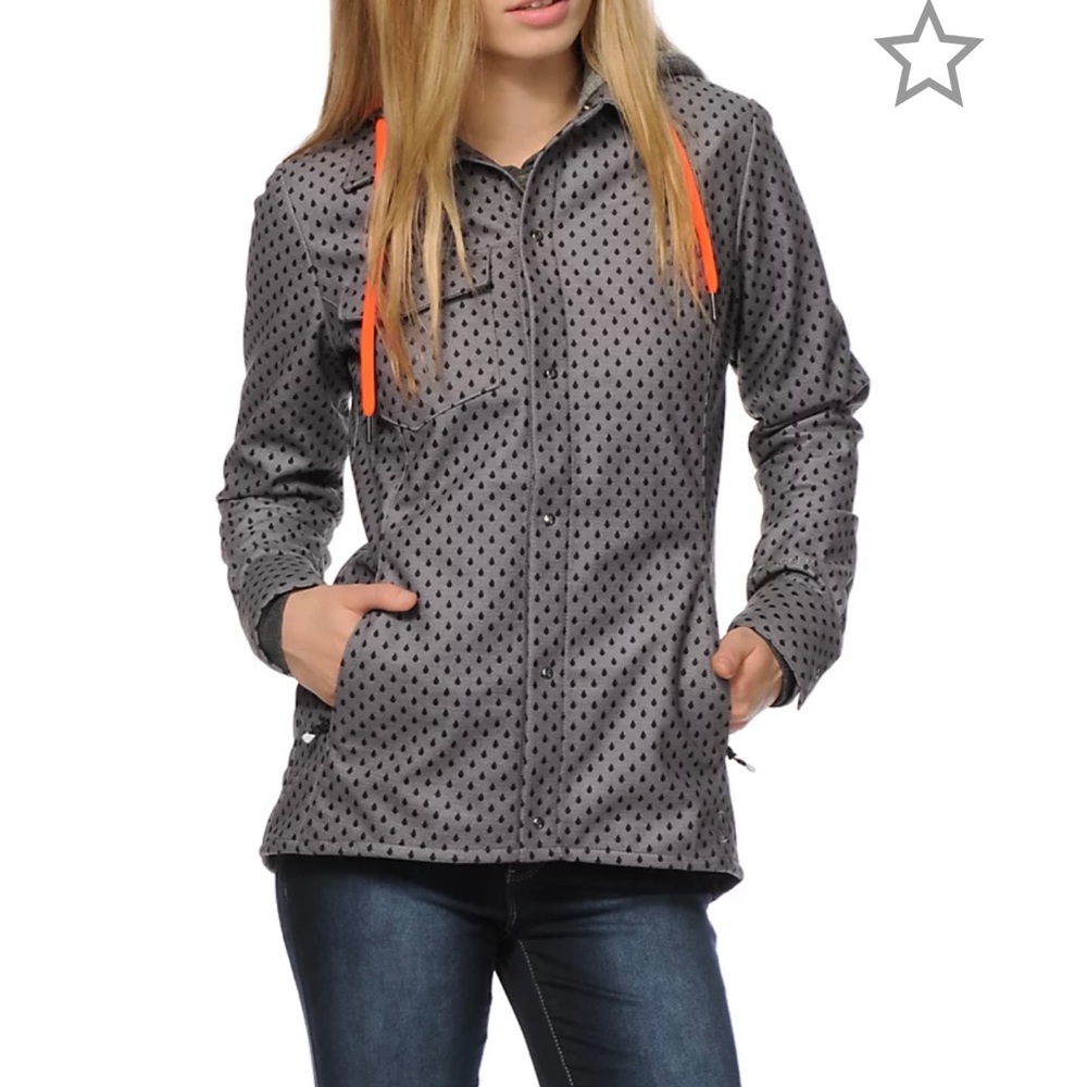 Volcom Circle Flannel Dwr Tech Fleece Jacket - image 1